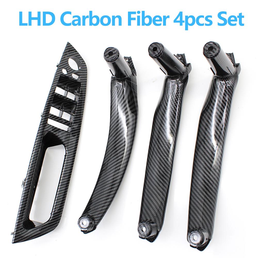 4pcs Set LHD RHD Interior Door Armrest Pull Handle Cover Trim Replacement For BMW X5 X6 E70 E71 E72