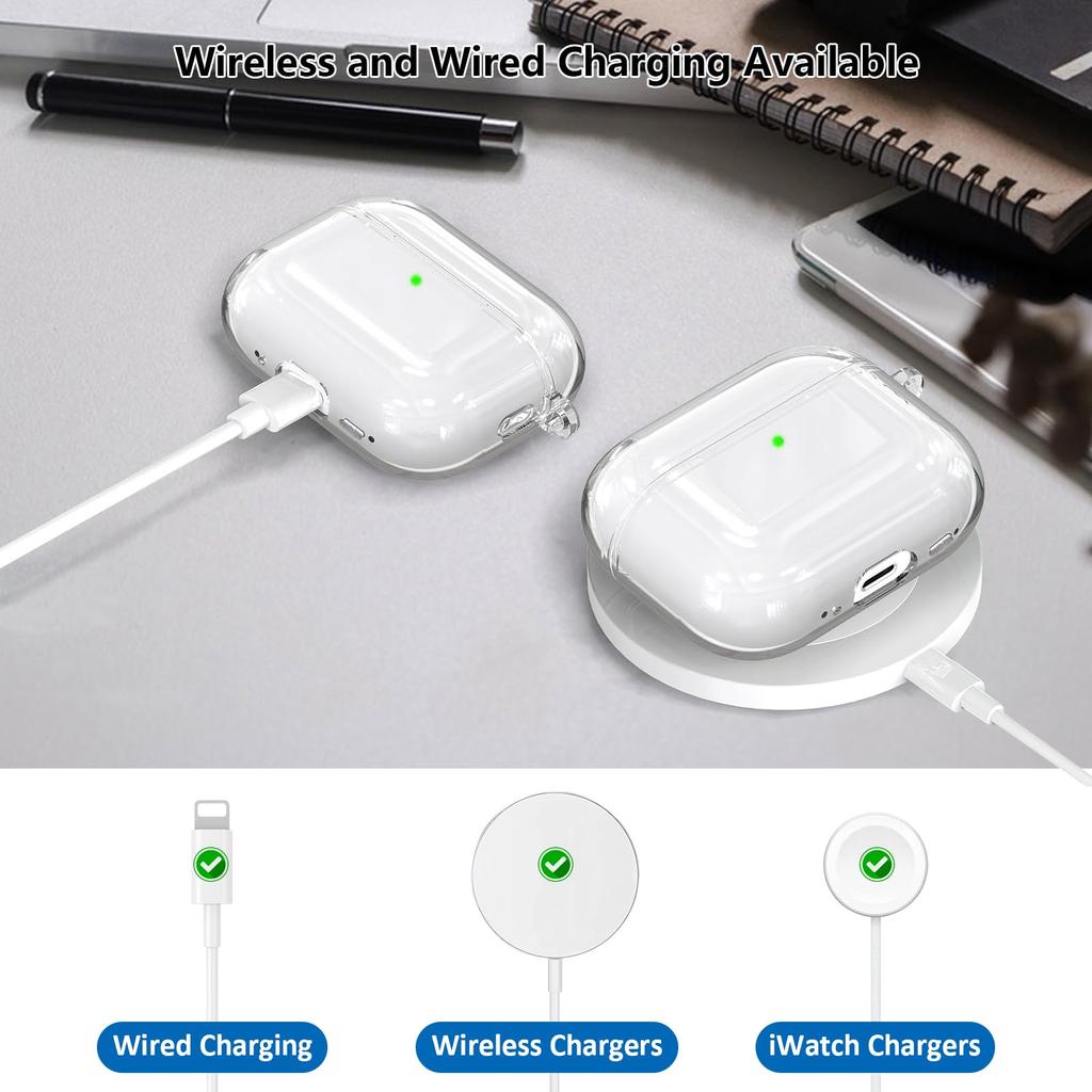 Новый прозрачный чехол для AirPods Pro 3, противоударный защитный чехол с брелоком и чистящей ручкой, чехол-накладка для AirPods Pro 3-го поколения