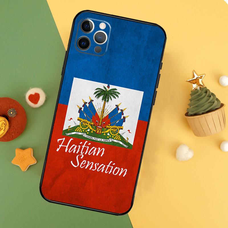 Vintage Haiti Haitian Flag Phone Case For iPhone 17 16 14 13 12 11 15 Pro Max 12 13 Mini 16E 17 Air Shockproof Cover