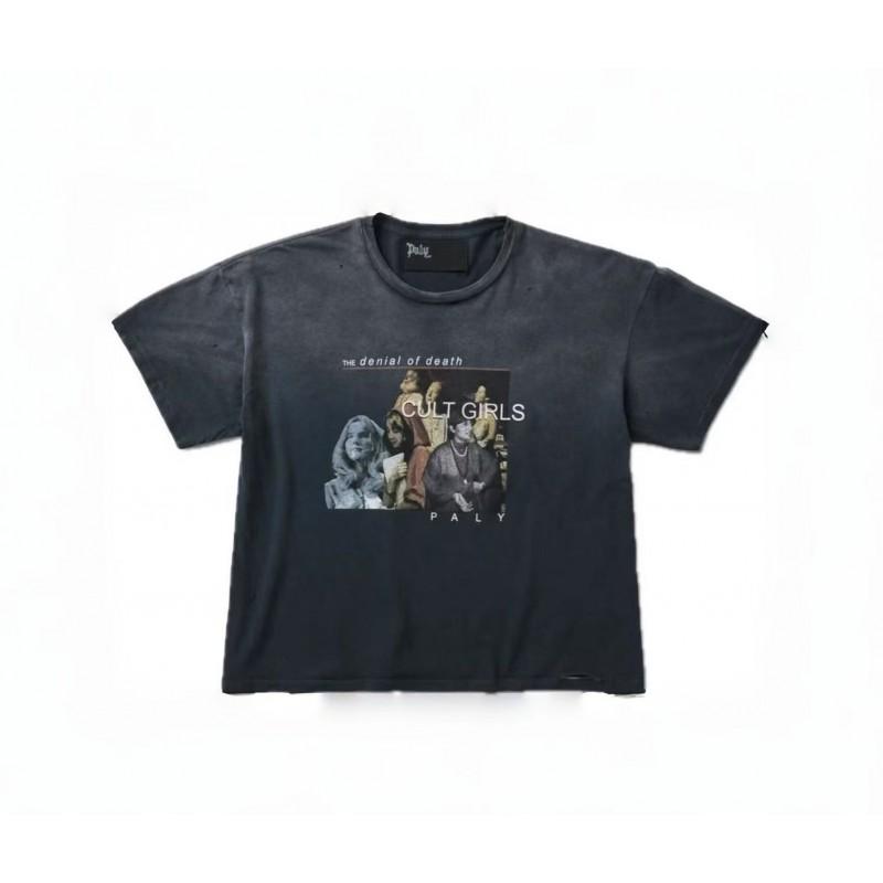 Vintage Washed Cotton Oversized Streetwear Tee Men Women 2026 Loose Fit Graphic Short Sleeve T-Shirt