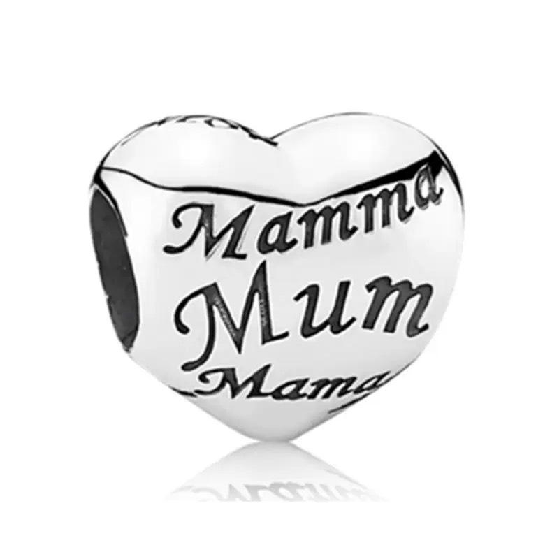 Pandora 2025 Браслет из сплава с бусинами в виде Четырехлистного клевера, Сердца, Короны, DIY Украшение