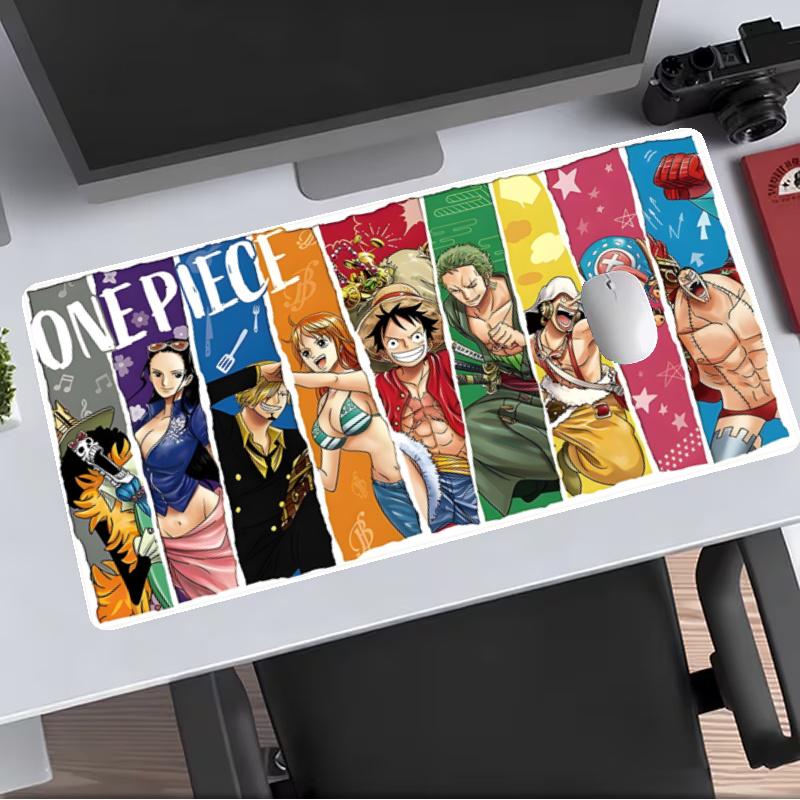 One Piece Extended Gaming Mouse Pad with Stitched Edges NonSlip Rubber Base Waterproof Desk Mat for Computer Laptop Office Gaming