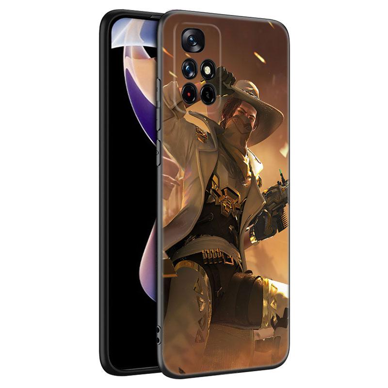 Черный силиконовый чехол для телефона Free Fire Game для Xiaomi Redmi Note 10 11 11S 12 13 4G 8 9 11T Pro 5G Plus 8T 9S 10S 12S