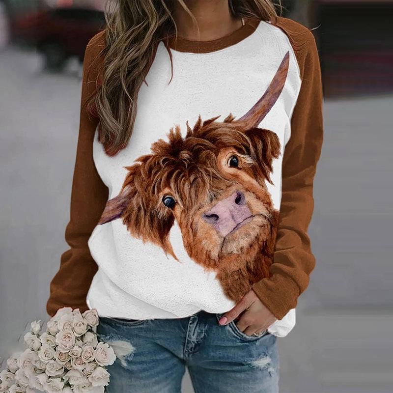 Animal Cow 3d Print Hoodies Women Fashion Hoodie Crewneck Animal Sweatshirt Harajuku Kawaii Coats Women Sweats Girl Clothes