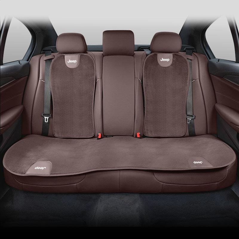 Car Seat Cover Backrest Pad Cushion Plush Interior Accessories For Jeep Grand Cherokee Wrangler JK Gladiator Compass Renegade AMV1