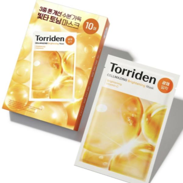 Torriden Cellmaging Vita C Корейская осветляющая тканевая маска для тусклой кожи и темных пятен (10 листов)