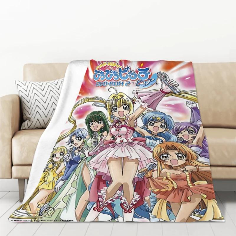 Аниме Одеяло Русалочка Мелодия Пичи Пичи Одеяла и Пледы для Двуспальной Кровати Пушистый Плед для Дивана Мягкое Декоративное На Заказ Детское