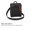 LOUIS VUITTON Steamer Cow Leather Small Box Crossbody One Shoulder Handbag Regular Men's Black M58707