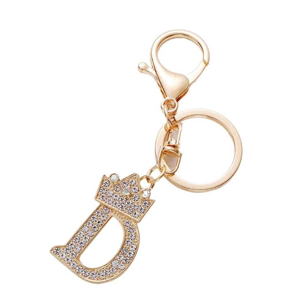 Автомобильный брелок с английским алфавитом, брелок для ключей с 26 буквами, брелок с 26 буквами, брелок с буквой Корона