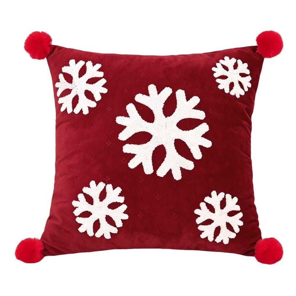 Cartoon Santa Claus Holiday Cushion Cover Elk Snowman Pillow Case Festive Plush Cushion Cover Gift