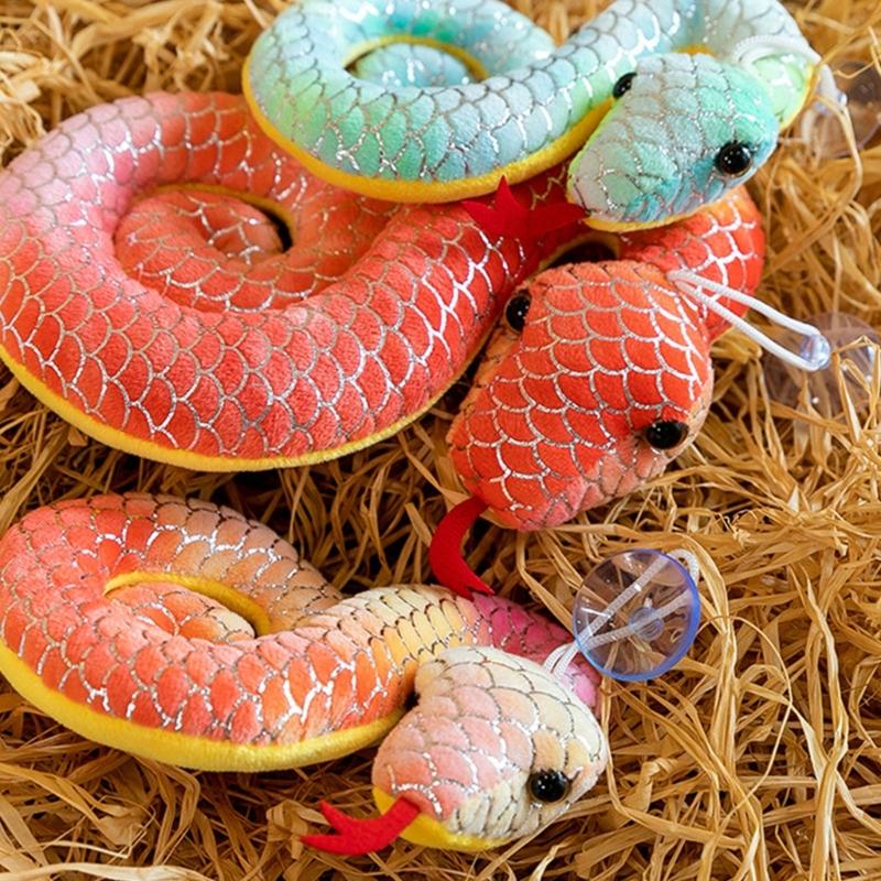 Fashionable Snake Hanging Ornament Charm Accessory with Vibranting Color and Gold Accent Sturdy PP Cotton Materials