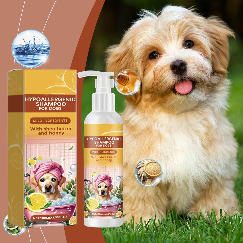 Hypoallergenic Shampoo For Dogs Suitable For All Types Of Dogs Gentle And Non Irritating Hypoallergenic Shampoo With No Sulfates,100ML