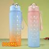 1-3PCS Sports Water Bottle for Running Drinking Bottle 2L Motivational with Time Marker Stickers Portable Reusable Plastic Cups