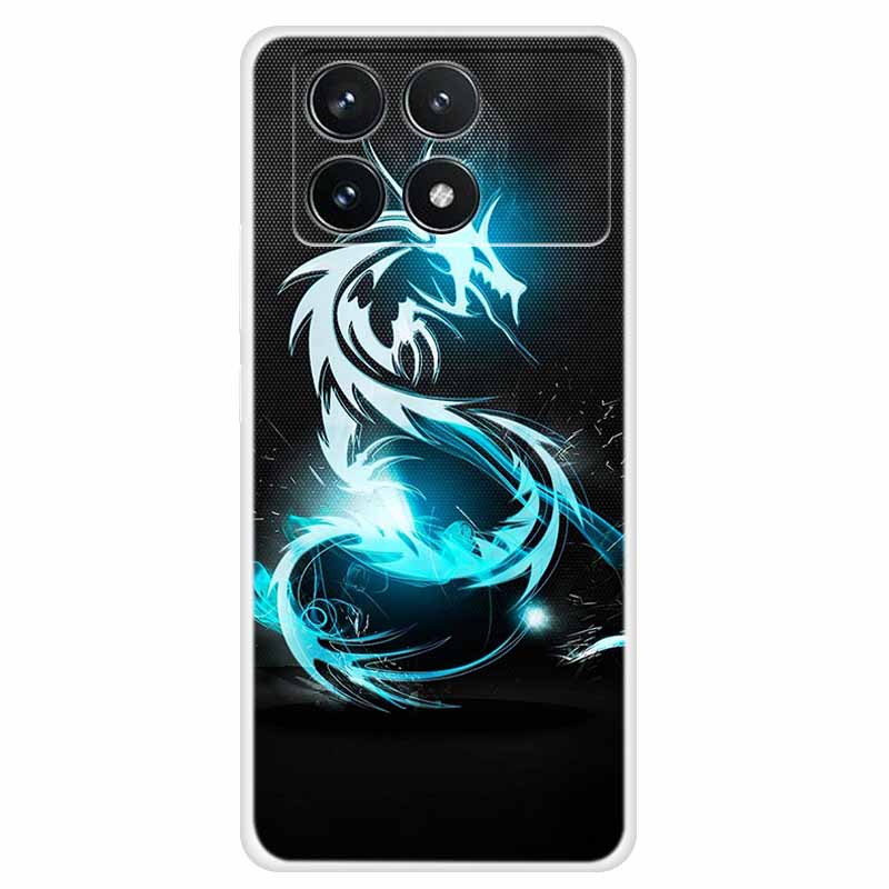 Clear Cover For Xiaomi Poco F6 Pro Case 2024 Paint Soft Silicone TPU Back Cases For Xiaomi Poco F6 Pro 5G Phone Cover Capa Coque