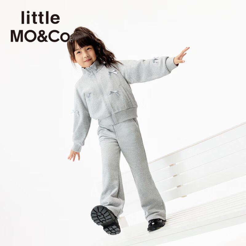 little MO&Co. Girls' Bow Cardigan and Flared Pants Set
