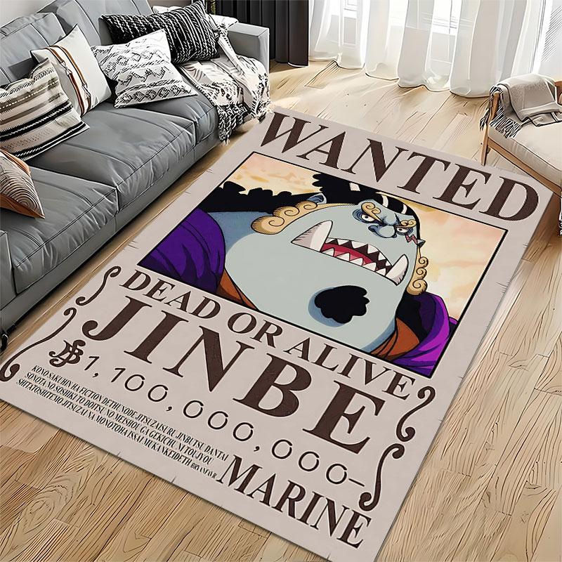 Wanted Poster Style Carpet Design suitable as a non-slip mat for the living room or bedroom sofa