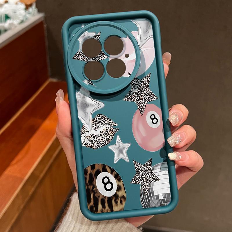 Vintage Leopard Print Stars Billiards Case For OnePlus 15 13 13T 12 Shockproof Bumper Silicone Cover For Oneplus Nord 5 13R 12R 11R 5G