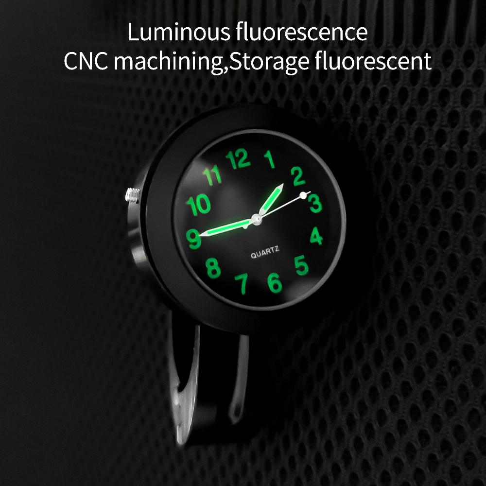 Водонепроницаемые аналоговые часы на руль мотоцикла с ночной подсветкой для рулей 22-25 мм - Доступны в черном и серебристом цвете