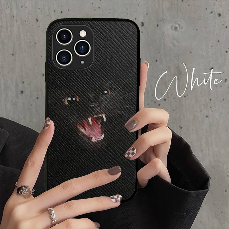 Чехол для телефона «Черный кошачий взгляд» Жесткий кожаный чехол для iPhone 11 12 13 Mini Pro Max 8 7 Plus SE 2020 X XR XS Coque