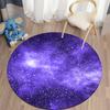 Galaxy Space Round Mat Psychedelic Purple 3D Round Carpets for Children's Room Living Room Rugs Floor Area Rug Bedroom Mat