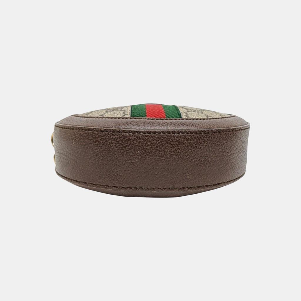 [Pre-Owned] Gucci Ophidia GG Mini Round Bag 'Beige' - Very Good #16OF7P3