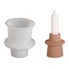 Creative Candle Holders Silicone Molds Premium Silicone Mold For Individualized Striped Candle Holder Ornament Creation