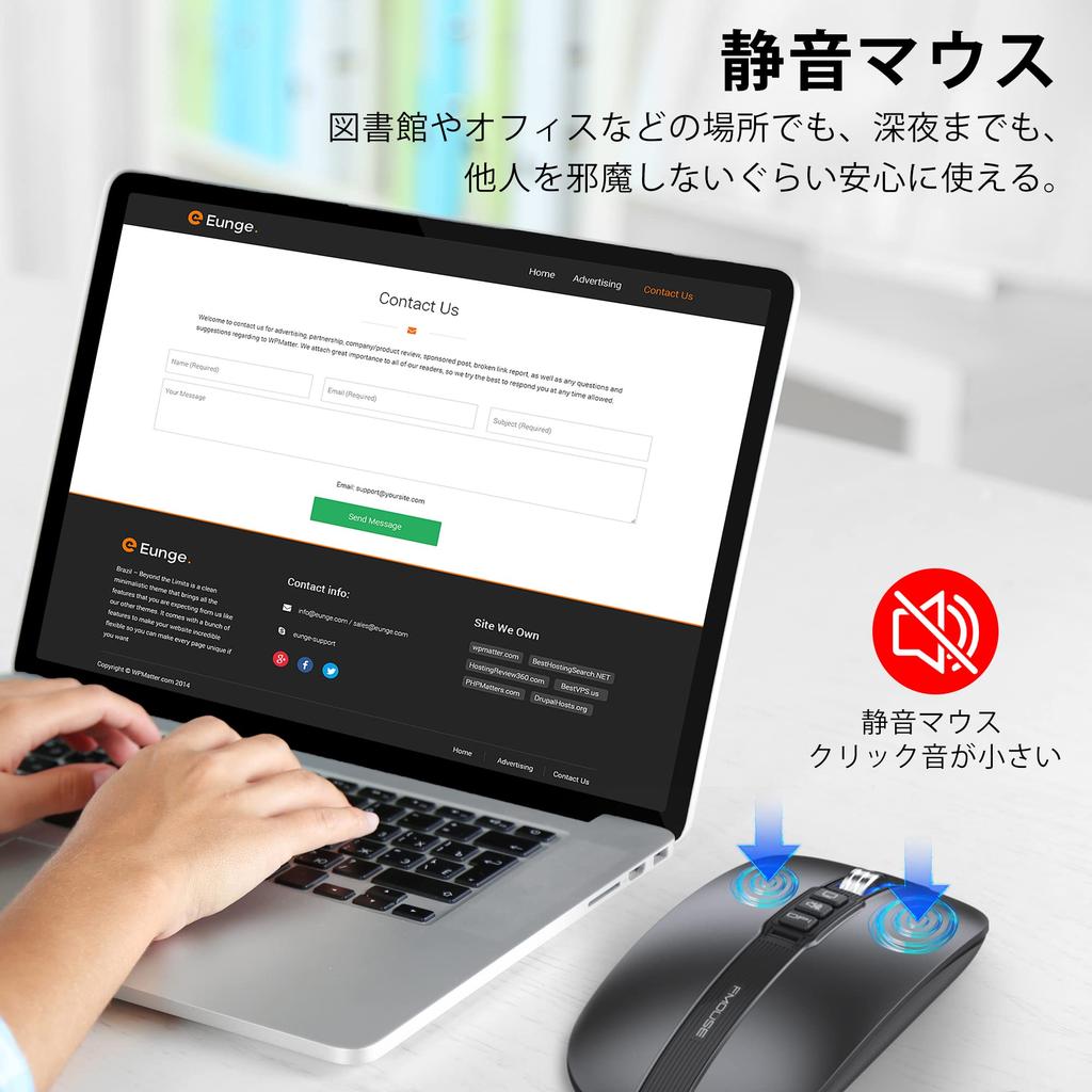 FMOUSE Bluetooth Wireless Optical High Desktop Back Quiet Compatible with and iPad Japanese Instruction Manual Mouse, Quiet, Rechargeable, Slim,