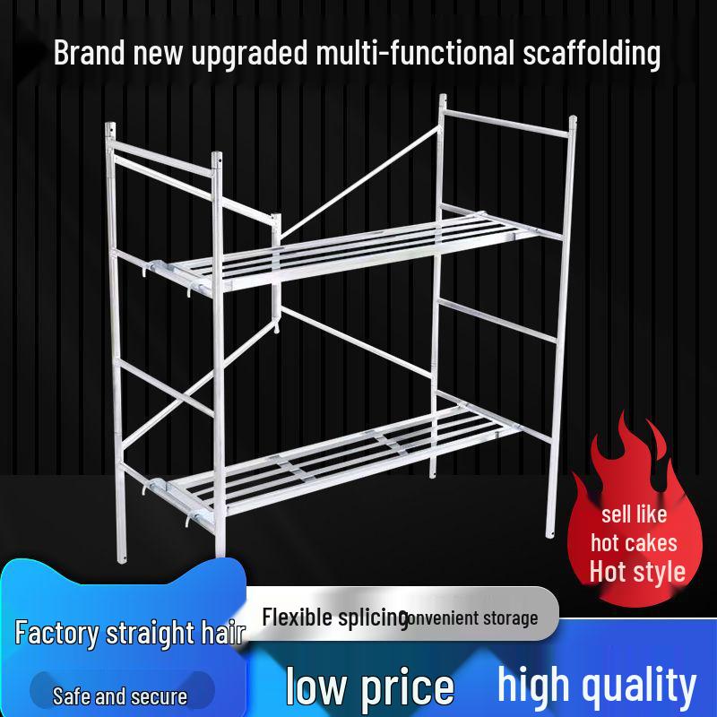 Multifunctional Mobile Folding Scaffold with Full Set of Accessories