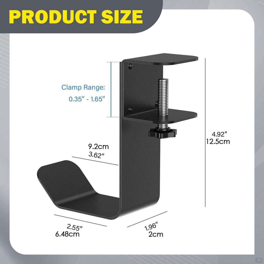 Headphone Holder Under Desk,Gaming Headset Stand Organizer Shelf Desk Space Save Storage Hanger Hook