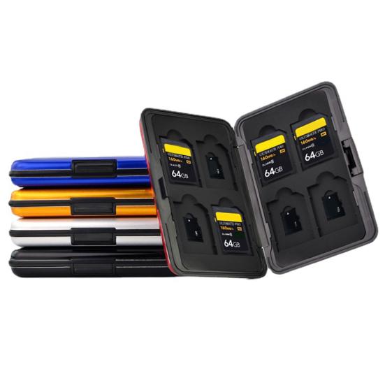 Бокс для карт памяти Плотная посадка Защита от скимминга Защита от падения Застежка-пряжка 8 слотов для карт