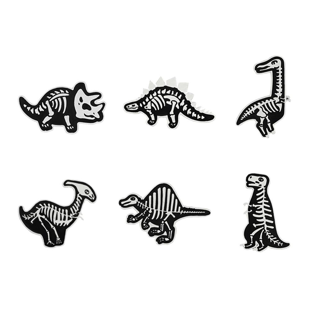 5-7pcs Punk Witch Skull Brooches Cartoon Anime Dinosaur Skeleton Heart Enamel Pin Animal Cats Bag Lapel Badges Jewelry