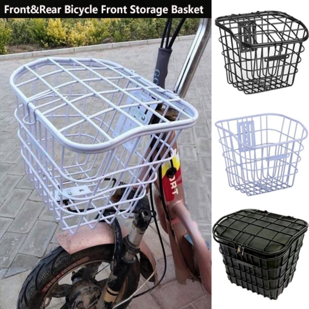 Metal Large Capacity Storage Baskets Universal Bicycle Front Basket Electric Bicycles Accessories