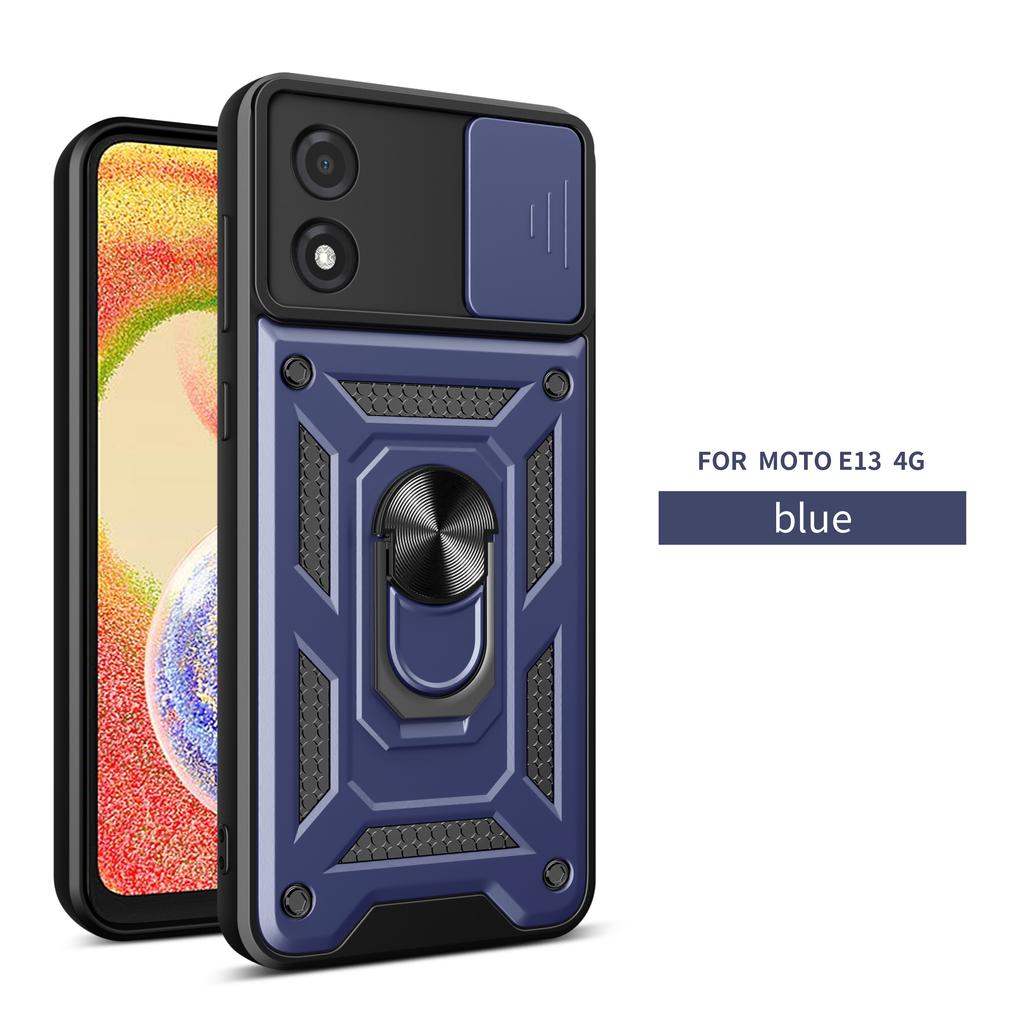 Чехол для Motorola E13 Moto E20 E30 E40 E22 и E14 E15 Чехол-броня с магнитным кольцом-держателем Защитная задняя крышка с защитой камеры