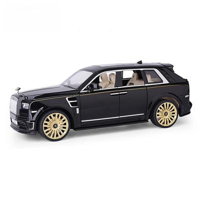 1/24 Rolls Royce Cullinan Black Badge Модель из сплава Игрушка Литые Металлическое литье Звук и свет Игрушки-машинки Транспортное средство