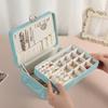 Jewelry Organizer Box With Lock For Necklaces And Rings In Pu Leather For Gift And Travel