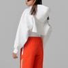 Adidas X Stella McCartney Pure Color Logo Мини-куртка на молнии с капюшоном Женские куртки Белые H59963