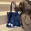 Женская сумка из денима, новая мода, большая вместимость, прочная, устойчивая, популярная, универсальная, уникальная сумка через плечо