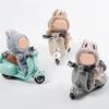 Doll Scooter Toy with Light And Music Cute Mini Motorcycle for La Bubu Accessories Interactive Desktop Decor for Doll Collectors