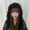 Black / White Lolita Headwear Gothic Style Lolita Girls Headband Lace Bow Hair Band  Cosplay