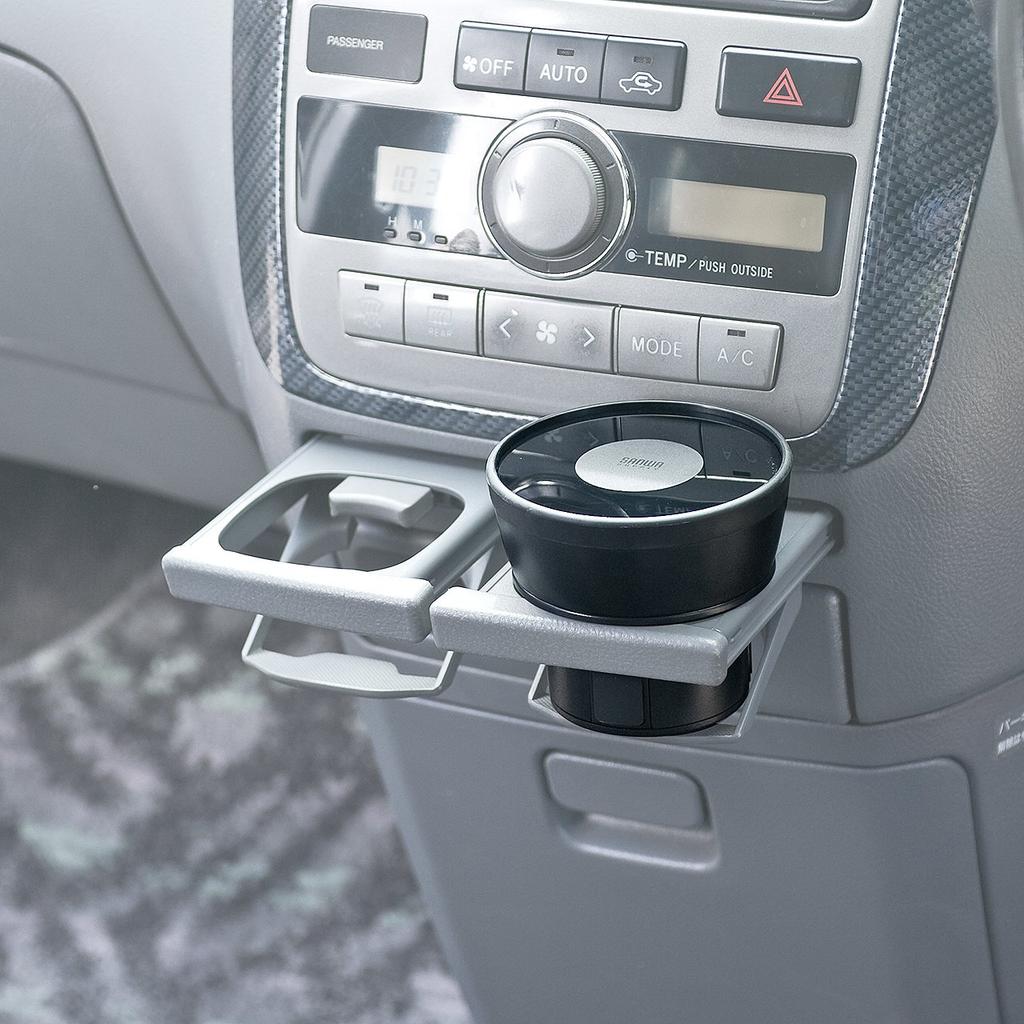 Sanwa Direct 200-CAR038 Drink Holder / Cup Holder Compatible Attachment, Suction Cup Type, Smartphone Car Mount