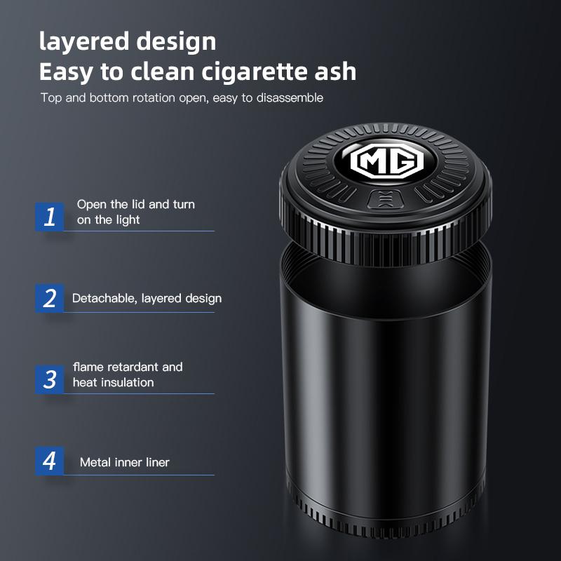 Aluminum Alloy Car Ashtray with Led Lights Styling For Lexus F SPORT ES RX NX LS UX LM LX GX LC RZ IS CT GS RC HS Cigar Ash Tray