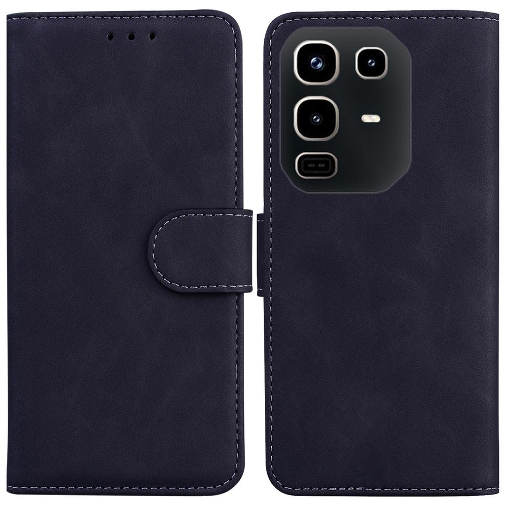 Чехол для Infinix Note 50 4G/Note 50 Pro 4G Однотонный кожаный чехол-кошелек для телефона