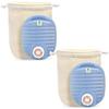Mini Econano Hot Water Bottle, 780ml, Blue, Set of 2