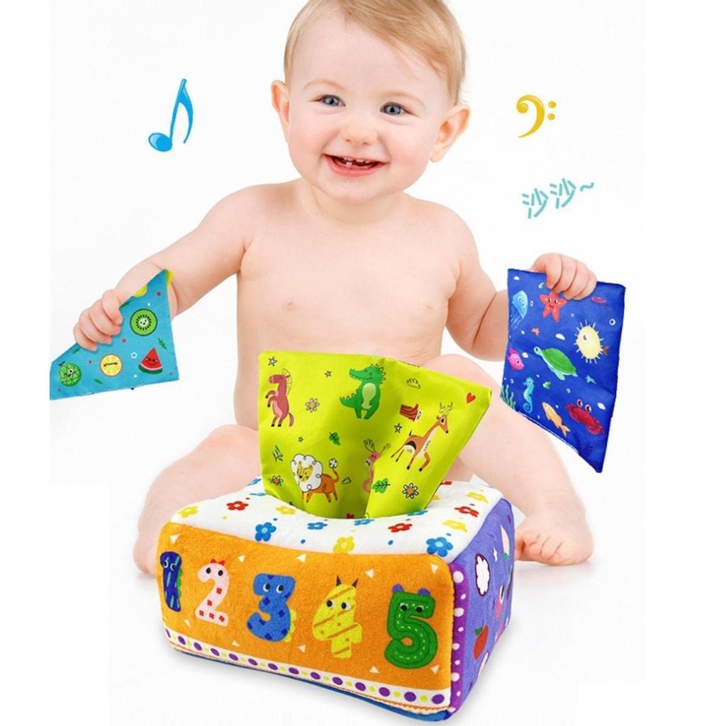 Игрушки Монтессори для малышей, многоразовая моющаяся коробка для волшебных салфеток для мальчиков и девочек, обучающие игрушки для раннего детства, подарки для детей(1 упаковка)