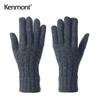 Женские теплые перчатки Kenmont из вязаной кожи