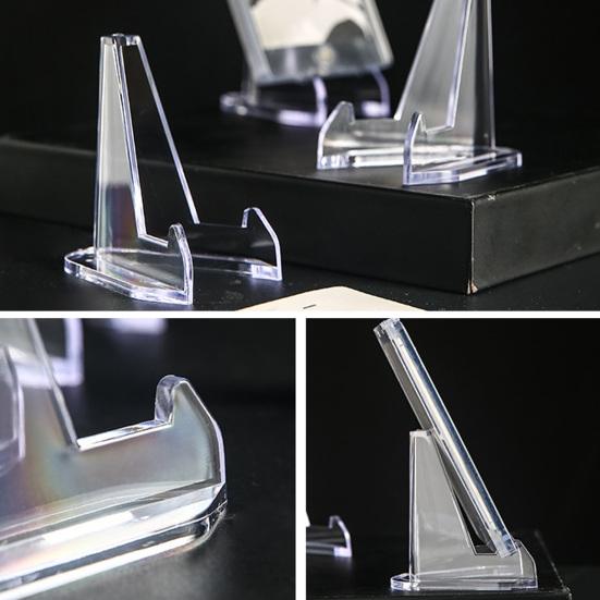 24 шт., прозрачная акриловая подставка для мольберта, устойчивая структура, стеллаж для выставки товаров для карточек, коллекционные предметы