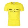 2024 Summer Fashion Milan Letter Print Men's Short Sleeve T-Shirt Casual Loose Quick-Drying Harajuku Street Jogging Sports Top