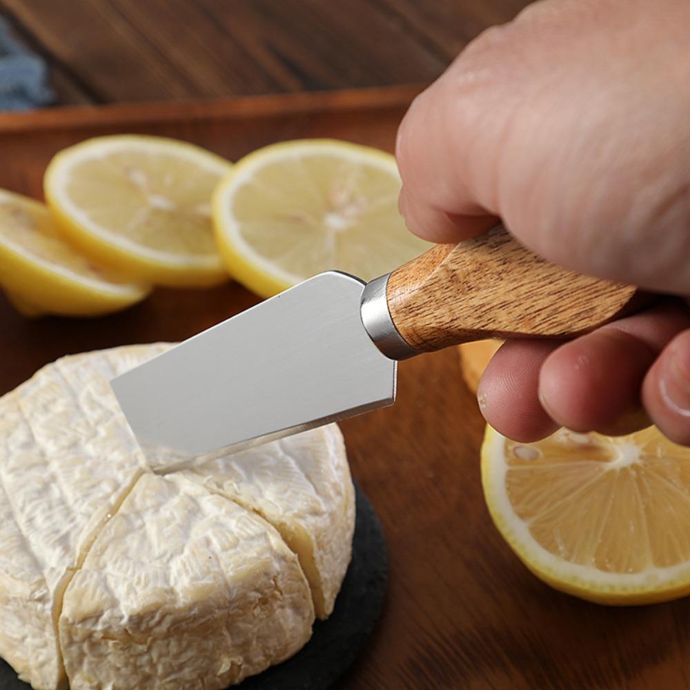 1 шт. Нож для сыра - Нож для сыра из нержавеющей стали с ручкой из акации