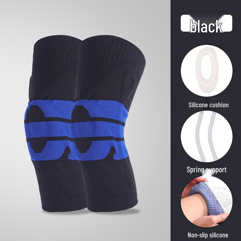 Breathable Knitted Silicone Knee Pads for Outdoor Sports: Running, Basketball, Cycling