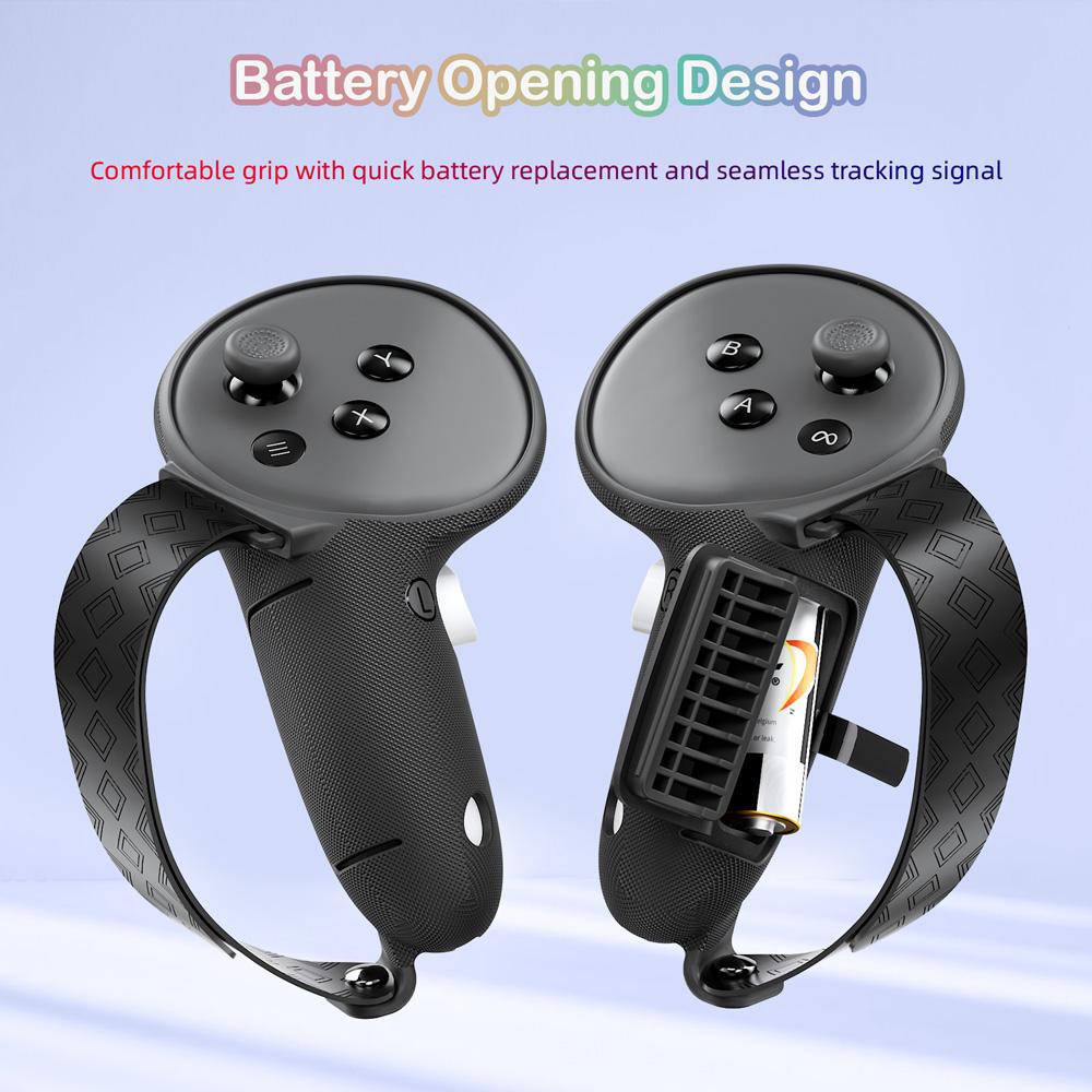 7 In 1 Accessories Meta Oculus Quest 3s 3 S VR Headset Cover Controller Grips Hand Strap Face Pad Silicone Facial Interface Lens